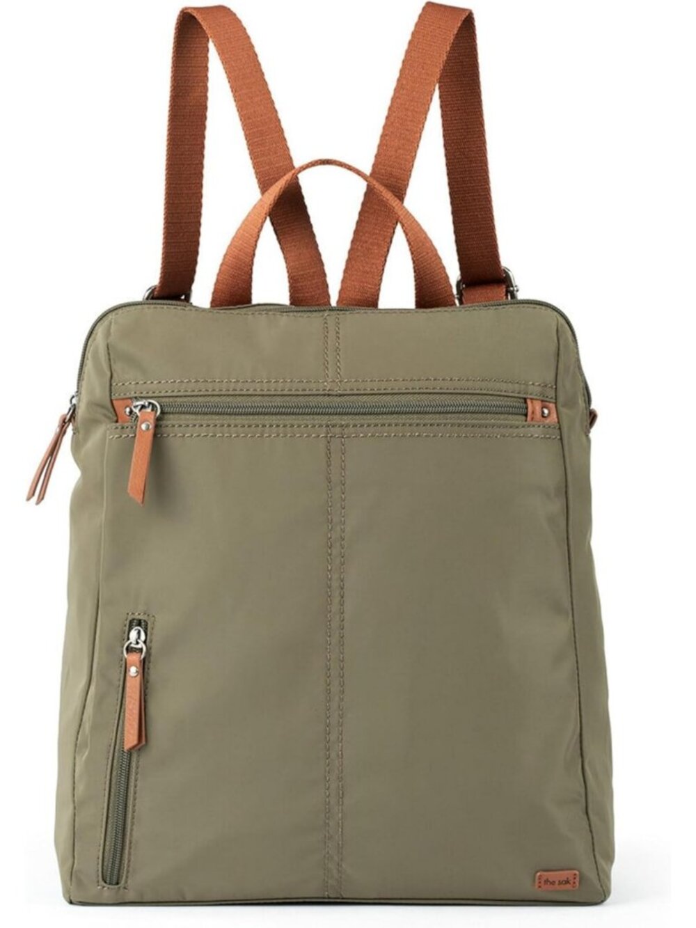 Eco-Friendly Olive Nylon Backpack for Women - Stylish & Versatile One Size